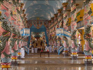 Vietnam  Tay Ninh Tempio di  Cao Dai 